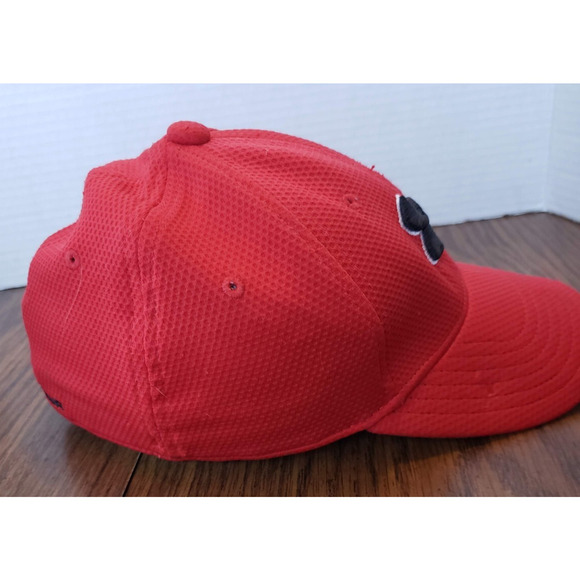 Under Armour Classic Fit Red With Black Logo Youth Small/Medium Hat Cap - Picture 4 of 12